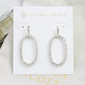 Kendra Scott Elle Open Frame Earrings Silver